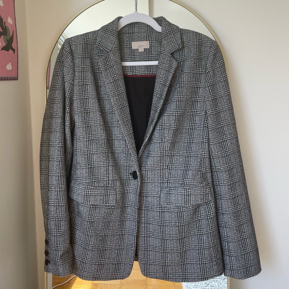 Loft plaid blazer, size 4